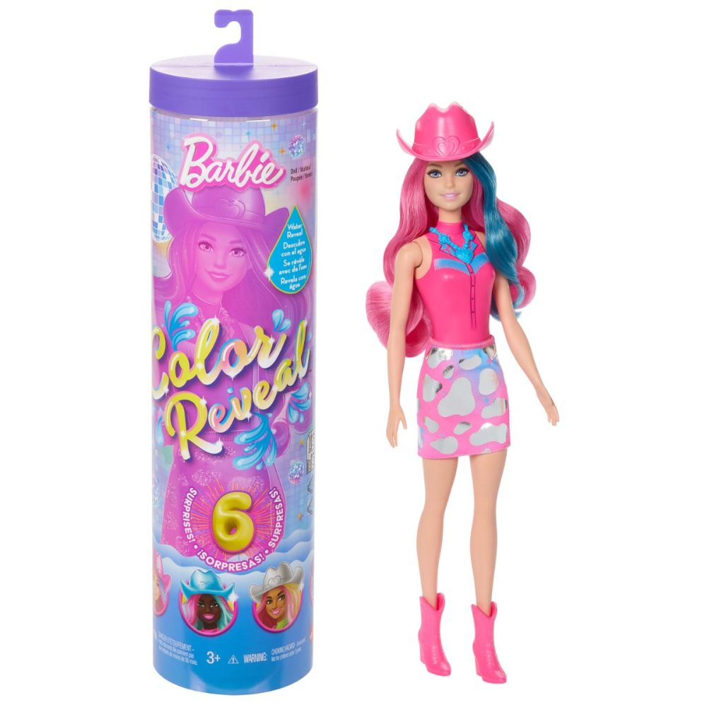 Кукла изненада Barbie, Color Reveal, Disco Star, 6 изненади, JCP01