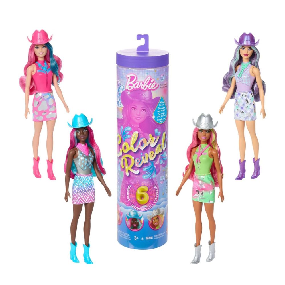 Кукла изненада Barbie, Color Reveal, Disco Star, 6 изненади, JCP01