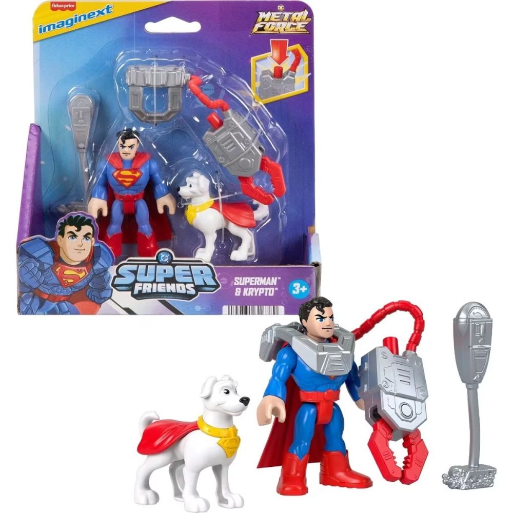 Комплект за игра с фигурка, Imaginext, Metal Force, Superman, JGN60