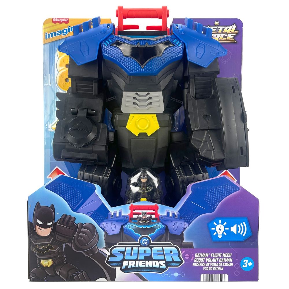 Робот с фигурка, Imaginext, Dc Super Friends, Metal Force, Friends Flight Mech, Batman, JDL03