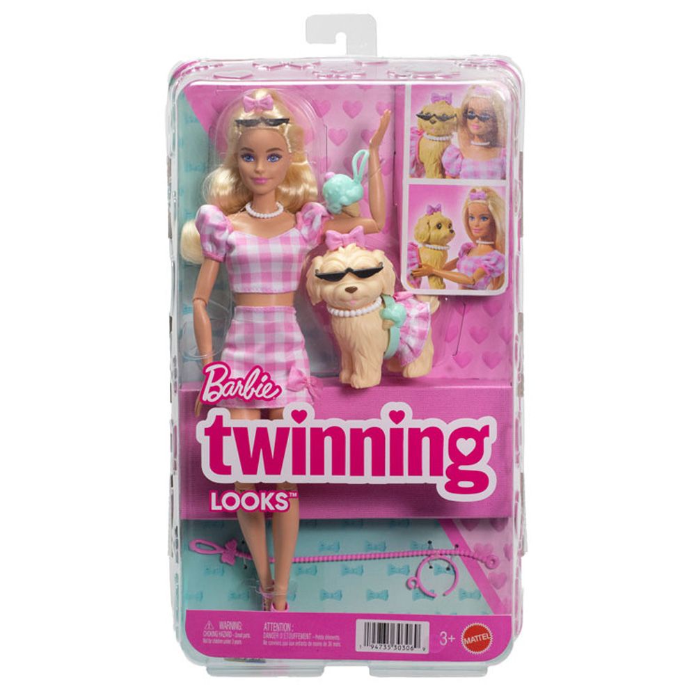 Кукла с кученце и розови дрехи, Barbie, Twinning Looks, JFP36