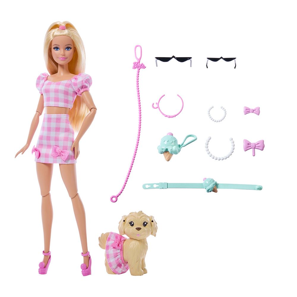 Кукла с кученце и розови дрехи, Barbie, Twinning Looks, JFP36