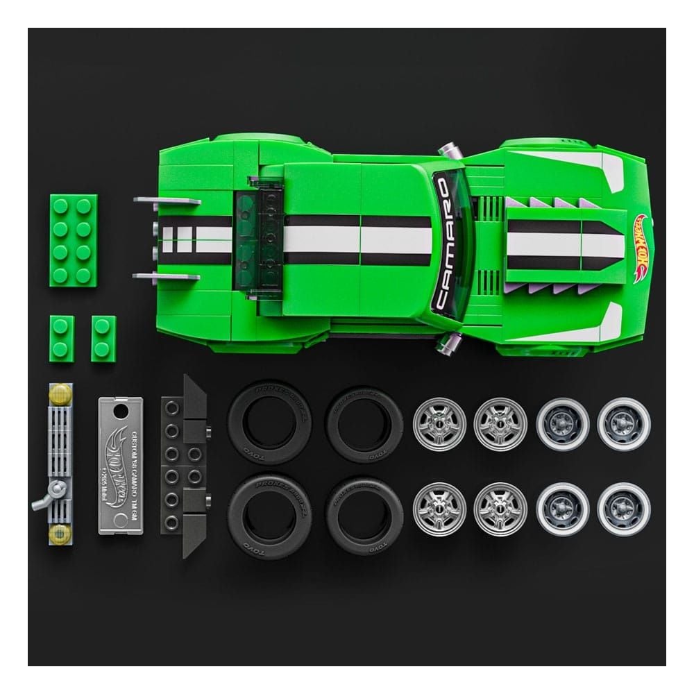 Строителен комплект и метална количка, Hot Wheels, 68 Chevrolet Camaro, 289 части, JFT16