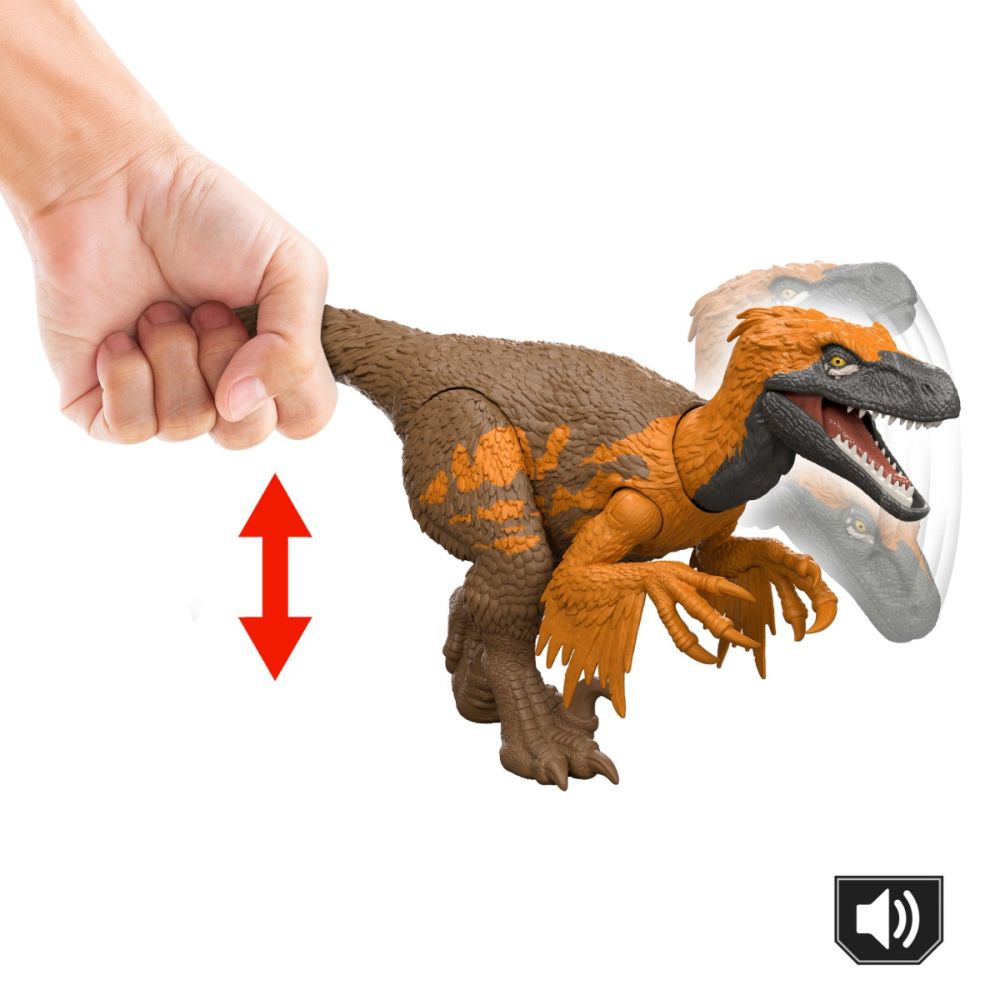 Подвижна фигурка, Jurassic World Rebirth, Wild Roar, Utahraptor, JGC80
