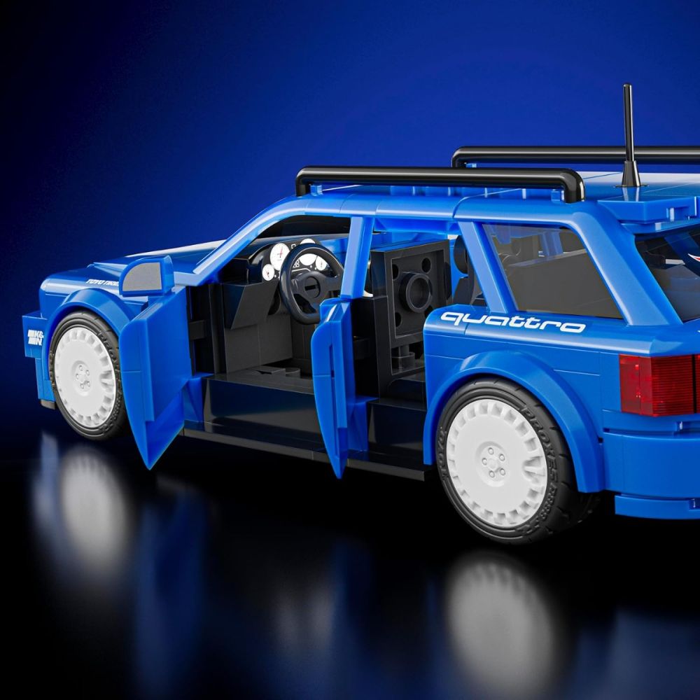 Строителен комплект и метална кола, Brick Shop, Hot Wheels, 94 Audi Avant RS2, JGR28