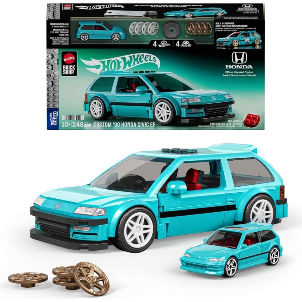 Строителен комплект Brick Shop, Hot Wheels, Custom Honda Civic Speed 90, JHF62