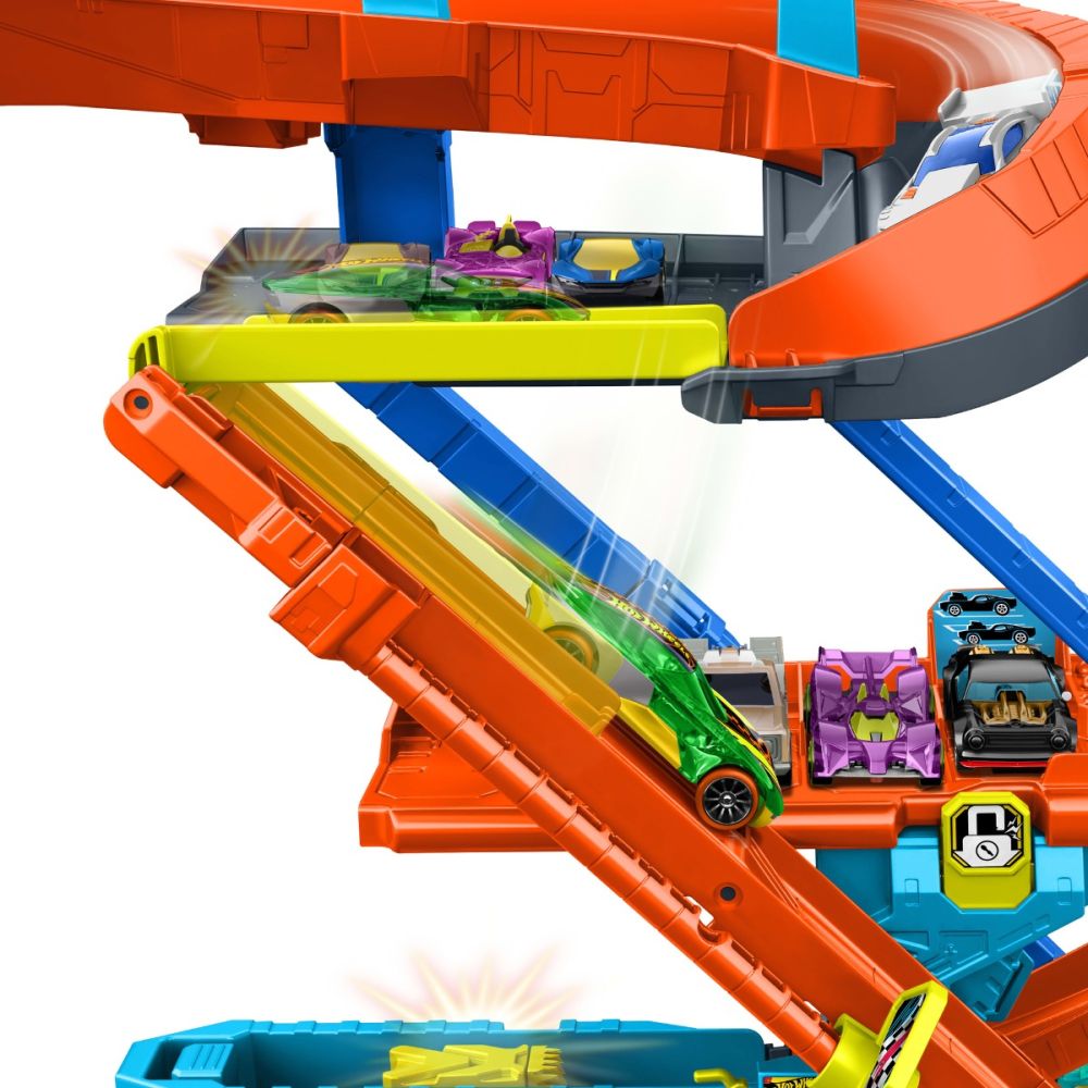 Комплект за игра 2в1 с количка, Hot Wheels, Transforming Stunt Garage, JHL94