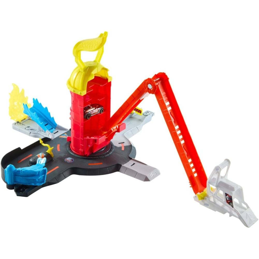 Комплект за игра с количка, Hot Wheels, Super Fire Station Rescue, JHL95