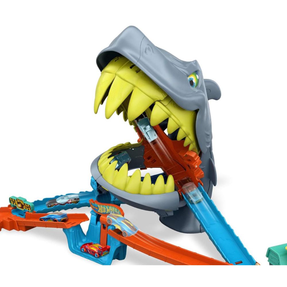 Комплект за игра с количка, Hot Wheels, Shark Chomp Beach, 1:64, JHL96