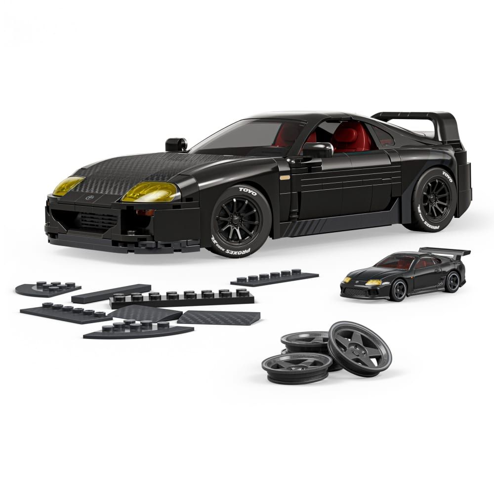 Конструктор и метална количка Brick Shop, Hot Wheels, Elite Series, ‘94 Toyota Supra MKIV, JKG40
