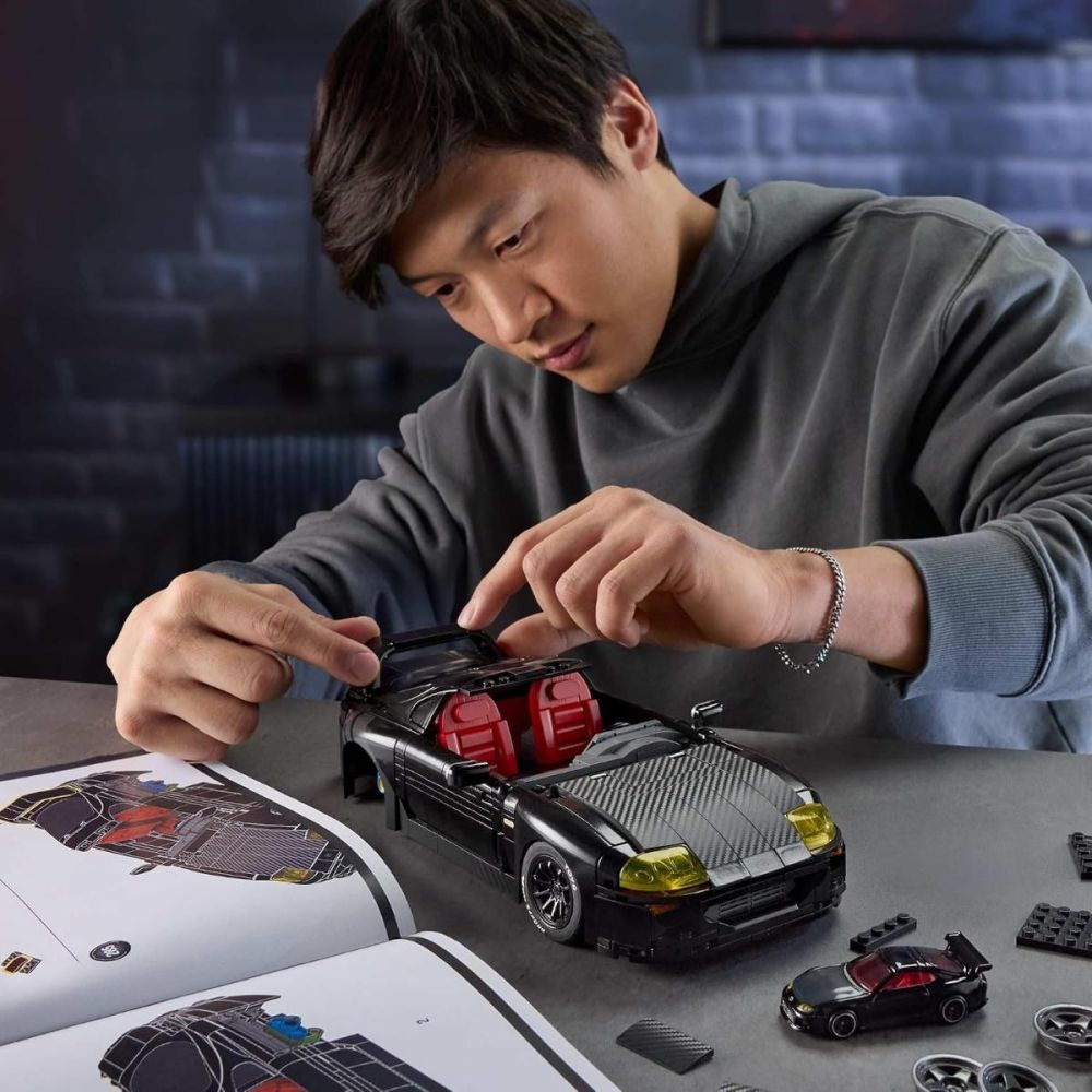 Конструктор и метална количка Brick Shop, Hot Wheels, Elite Series, ‘94 Toyota Supra MKIV, JKG40