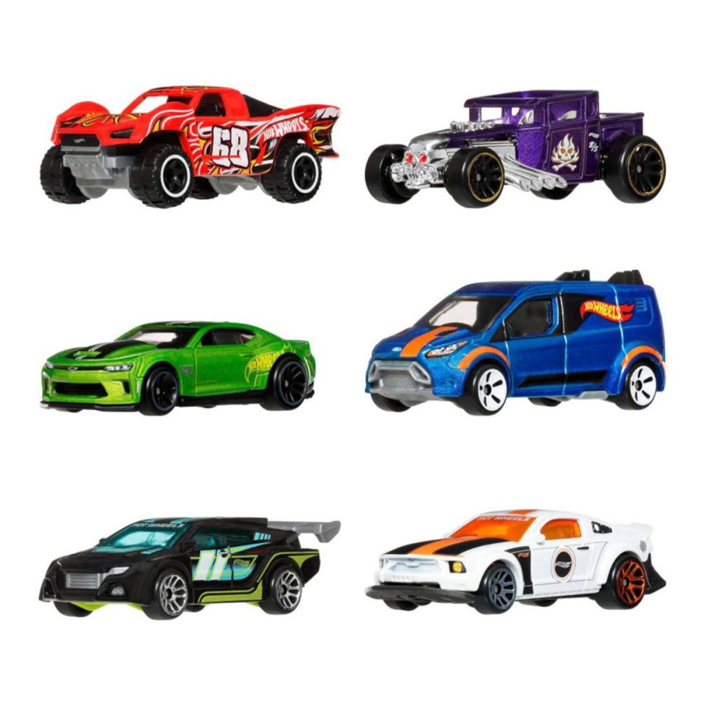Комплект 6 колички, Hot Wheels, Silver Series, Legends, 1:64, JLB24