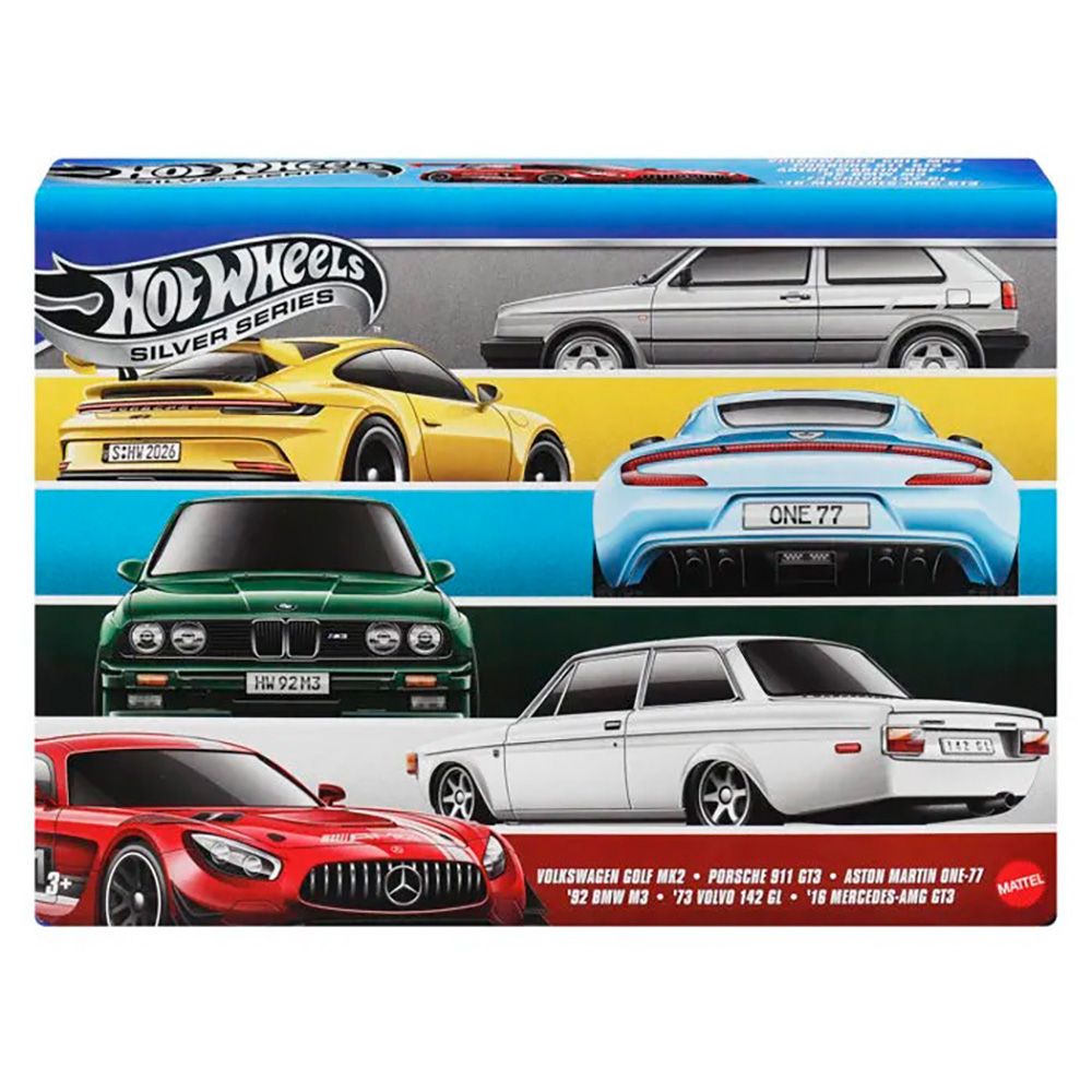 Комплект 6 коли, Hot Wheels, Silver Series, Euro Style, JLB25