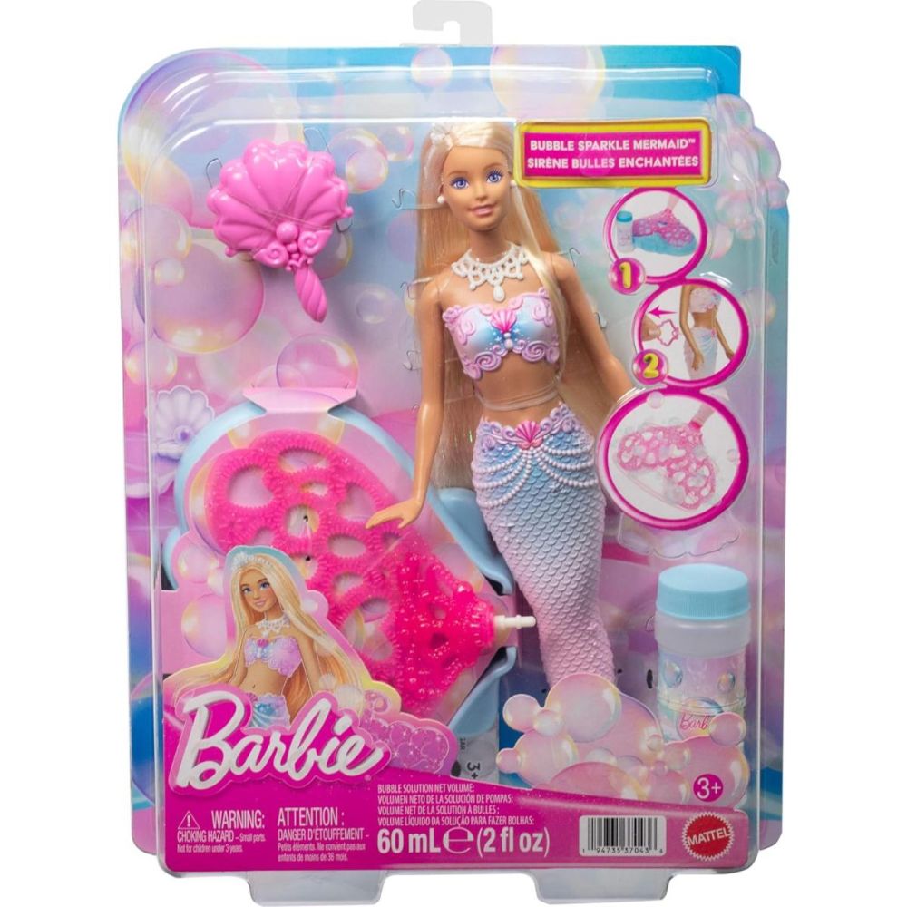 Кукла русалка, Barbie, Bubble Sparkle Mermaid, JLW56