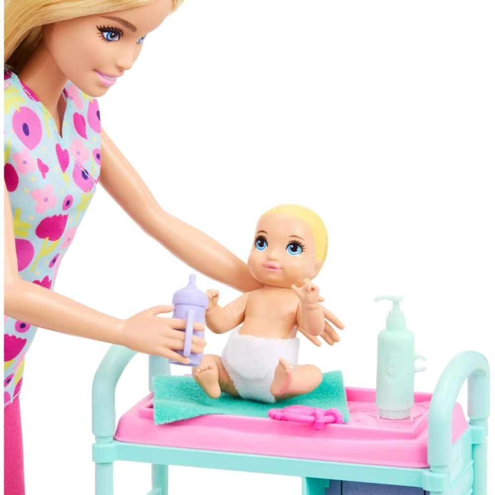 Комплект за игра с кукла, Barbie, Careers Baby Doctor, JMK12