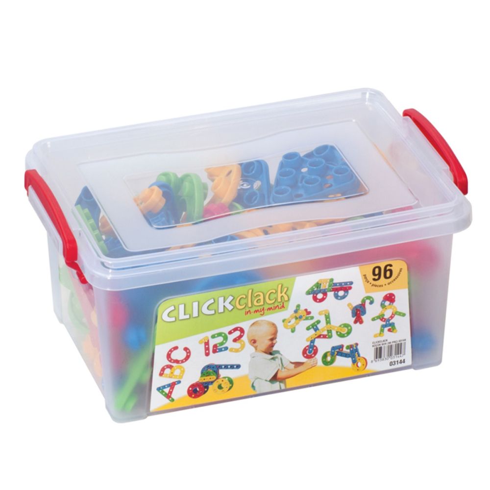 Строителен комплект, Dede, Click Clack, 96 части