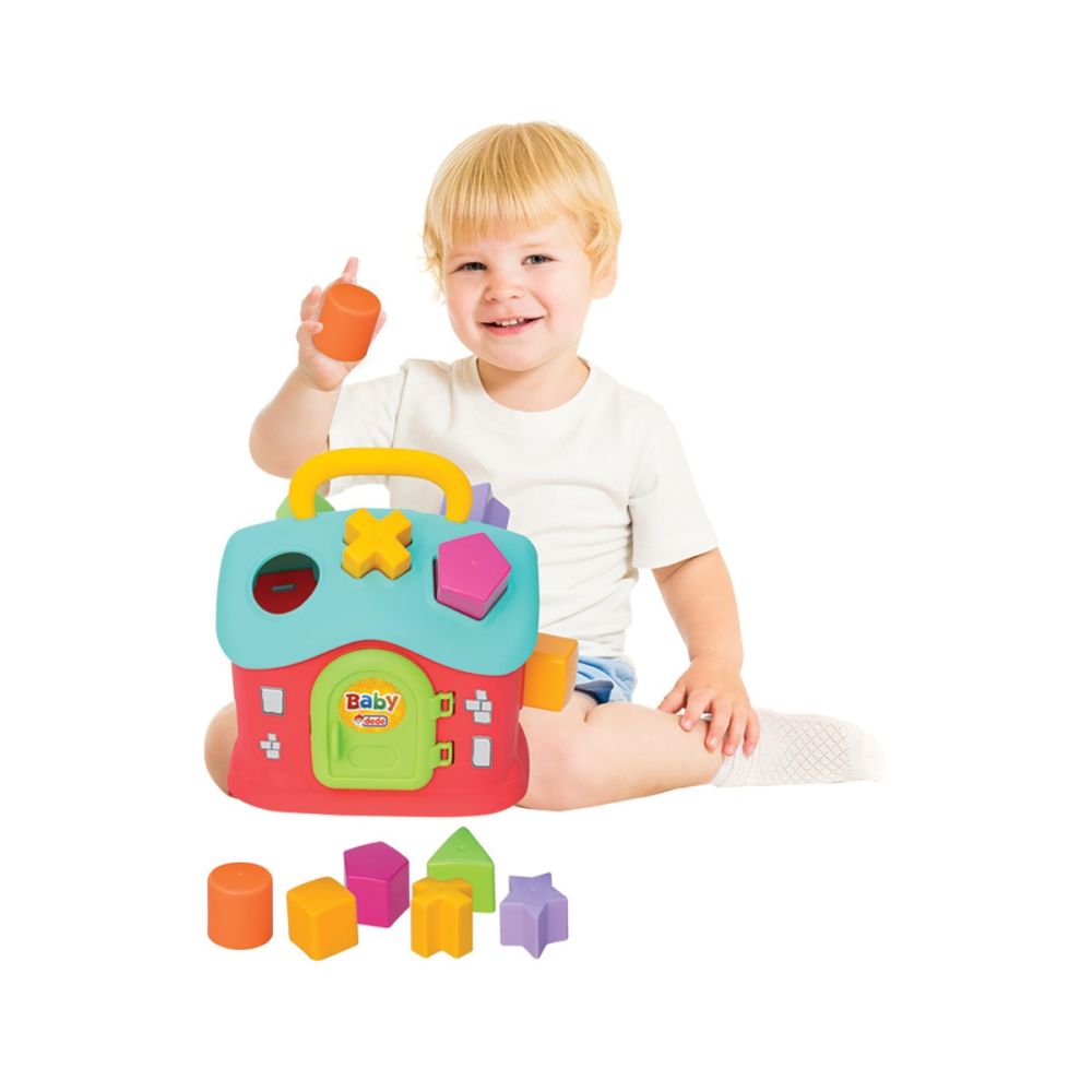 Играчка за сортиране, Dede, Baby Shape Sorter House, 13 части