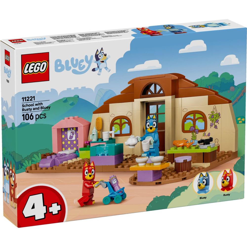 LEGO® Bluey - На училище с Ръсти и Блуи (11221)