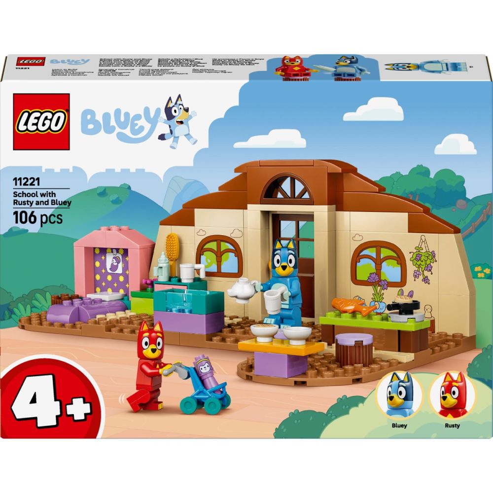 LEGO® Bluey - На училище с Ръсти и Блуи (11221)