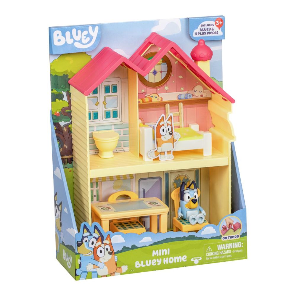 Комплект за игра с фигурка, Bluey, Mini Bluey Home