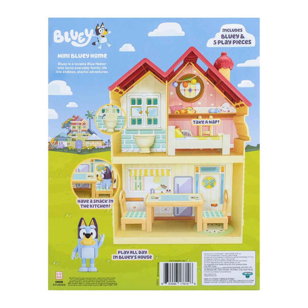 Комплект за игра с фигурка, Bluey, Mini Bluey Home