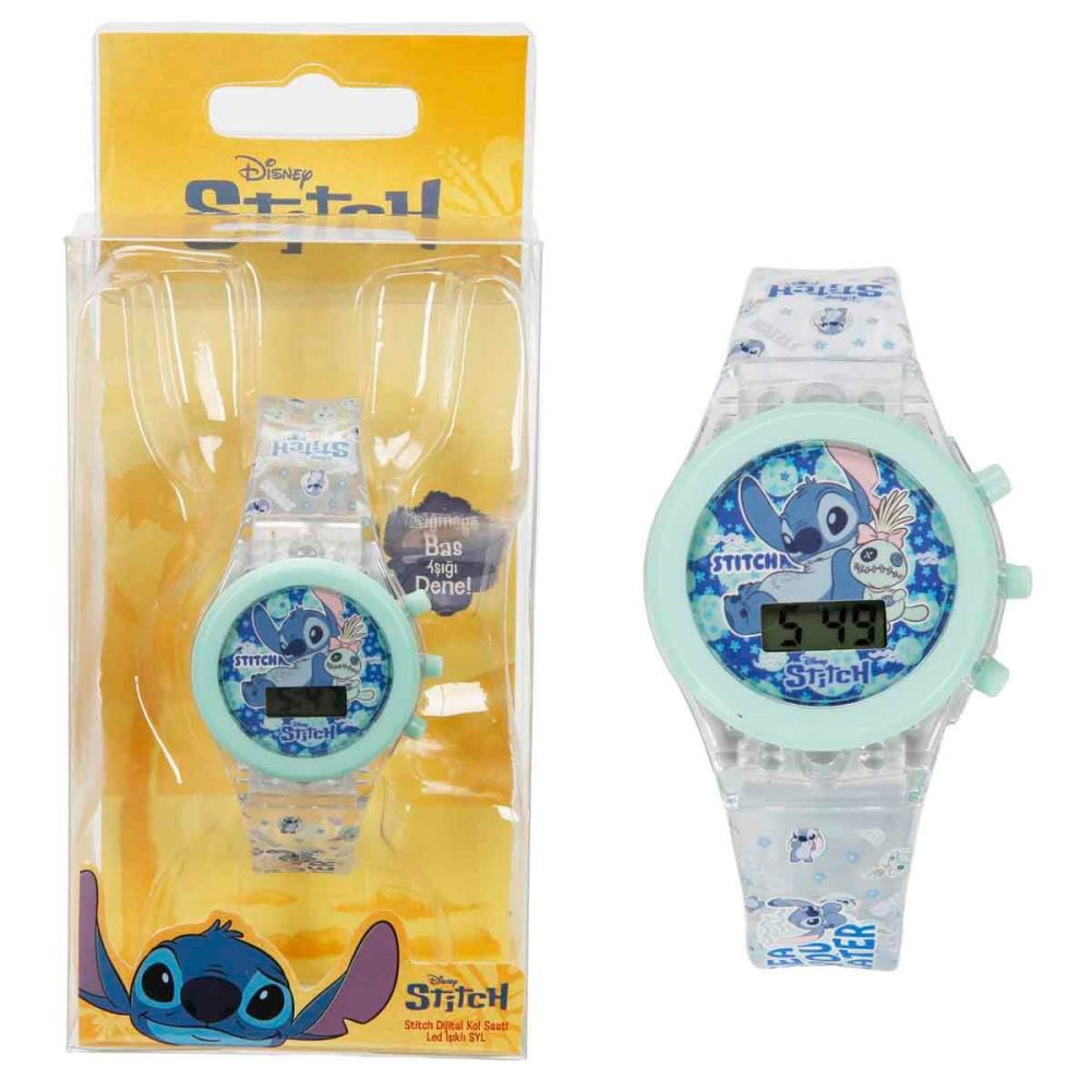 Дигитален ръчен часовник със светлини, Disney Stitch