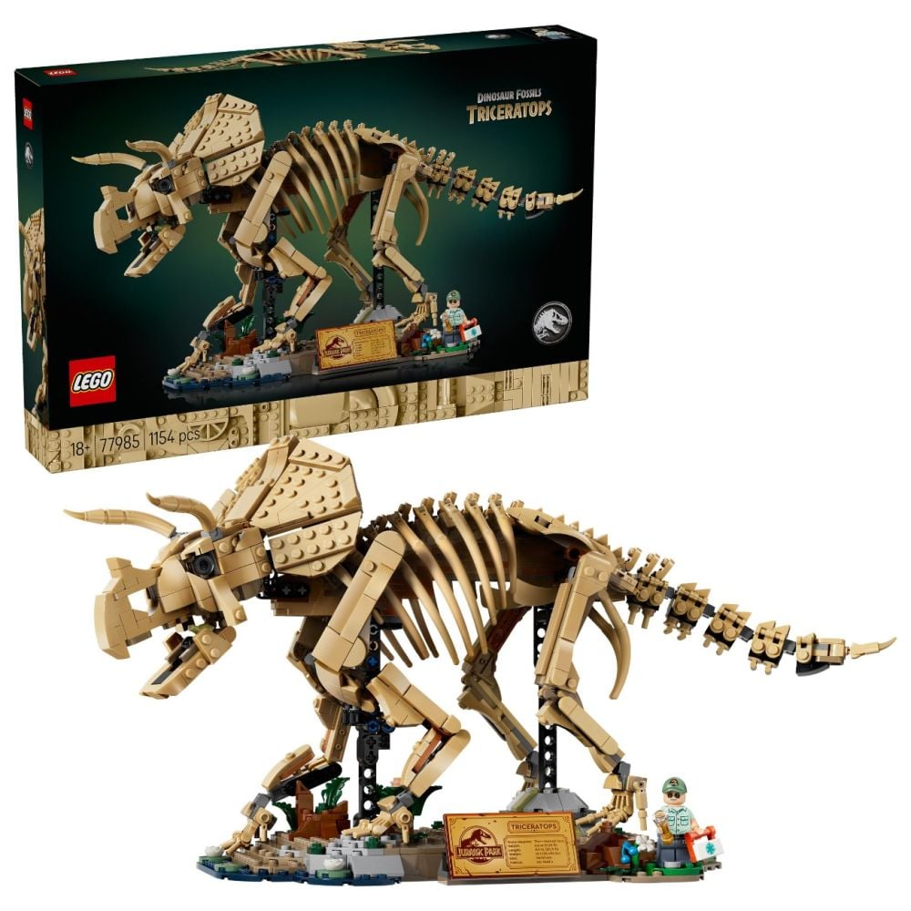 LEGO® Jurassic World - Вкаменелости от динозаври: трицератопс (77985)