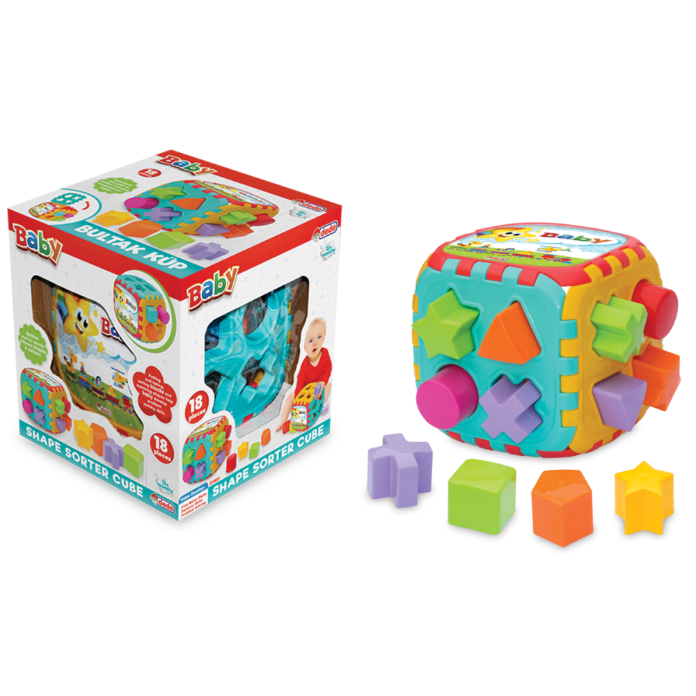 Играчка за сортиране, Dede, Cub Puzzle, 18 части