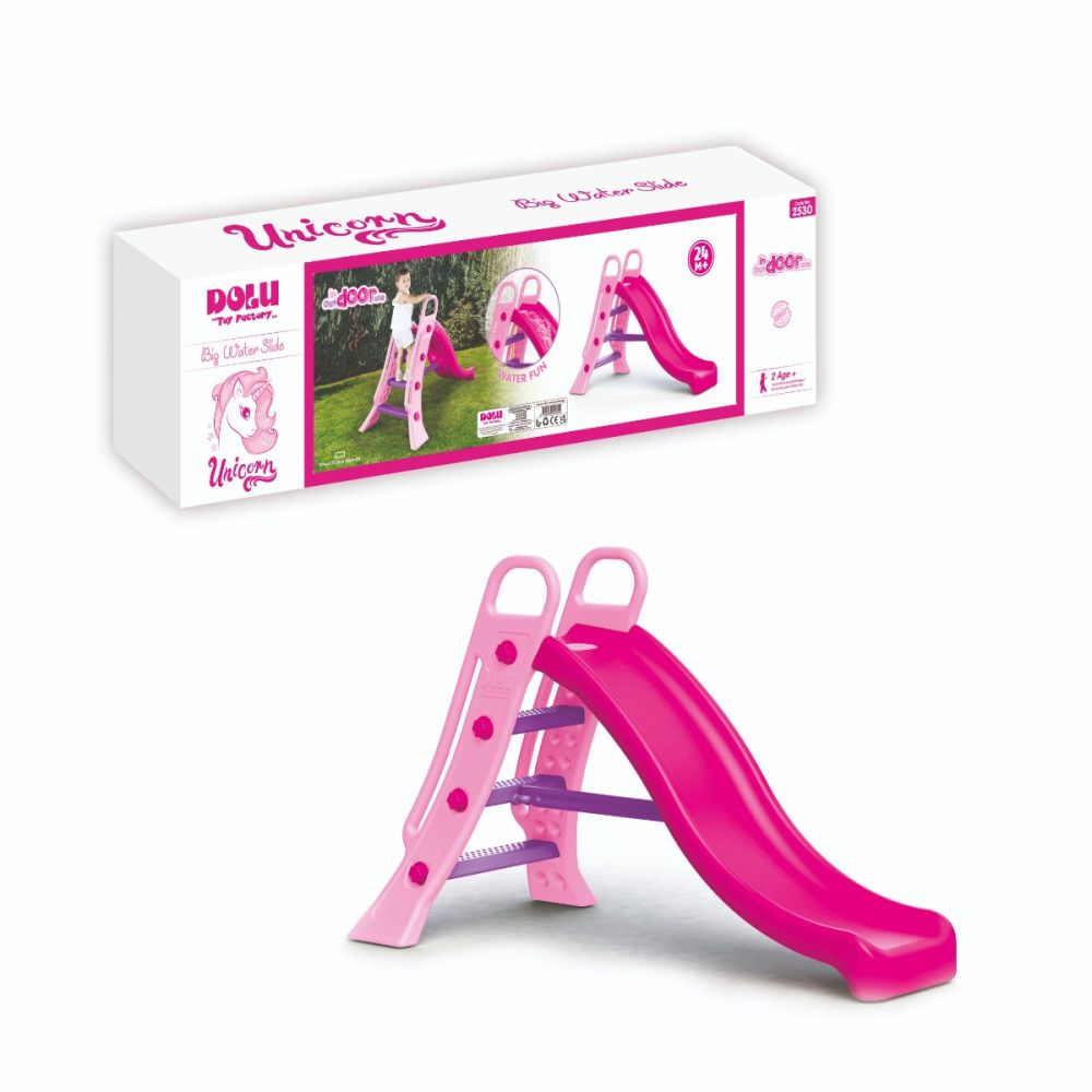 Пързалка с 3 стъпала Dolu Water Slide, Unicorn, Розова