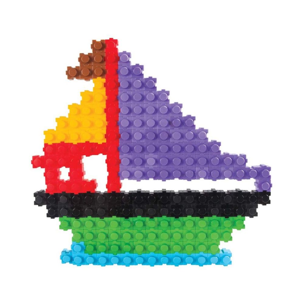 Комплект за игра, кутия със строителни блокчета, Click Blocks, Pilsan, 224 части