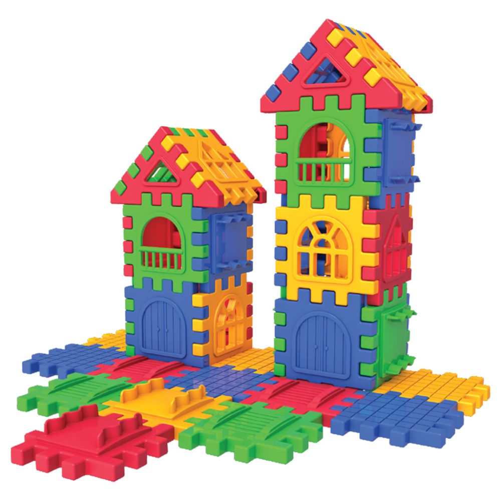 Строителен комплект, Dede, Puzzle City, 64 части