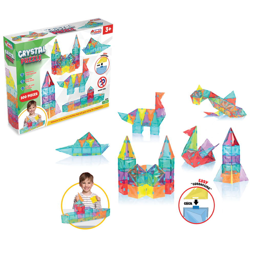 Строителен комплект, Dede, Crystal Puzzle, 300 части