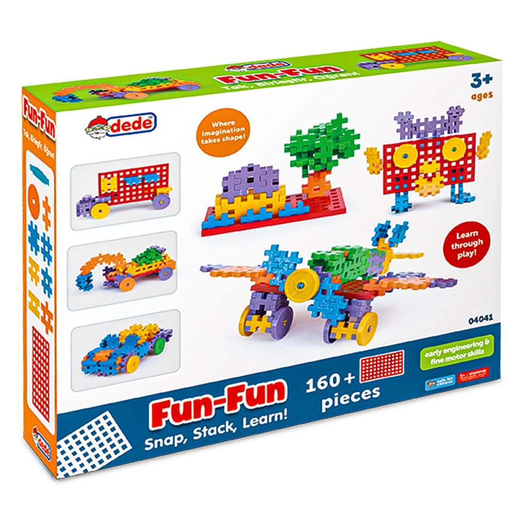 Строителен комплект, Dede, Fun-Fun Puzzle, 160 части