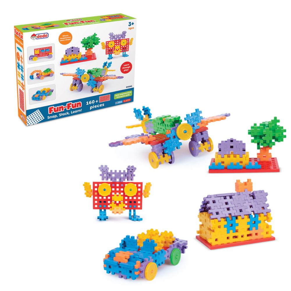 Строителен комплект, Dede, Fun-Fun Puzzle, 160 части