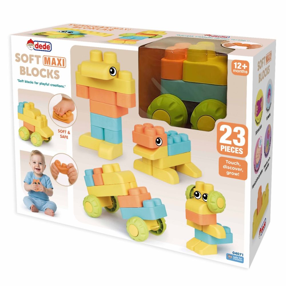 Строителен комплект, Dede, Soft Maxi Blocks, 23 части