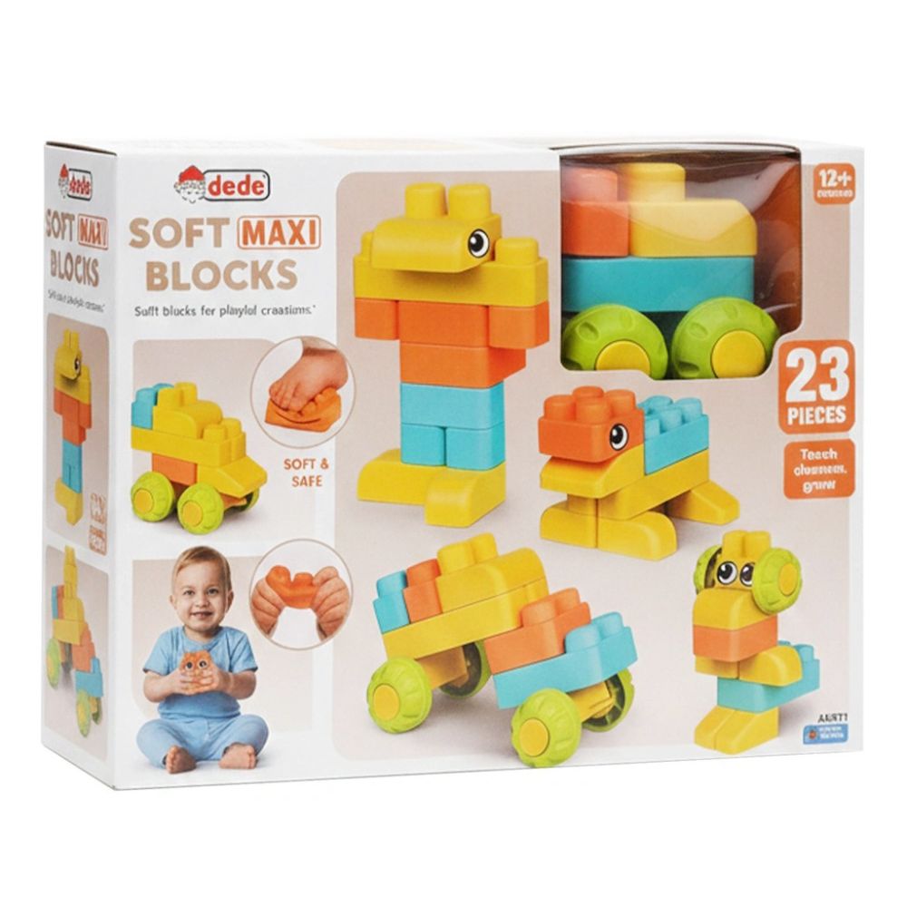 Строителен комплект, Dede, Soft Maxi Blocks, 23 части