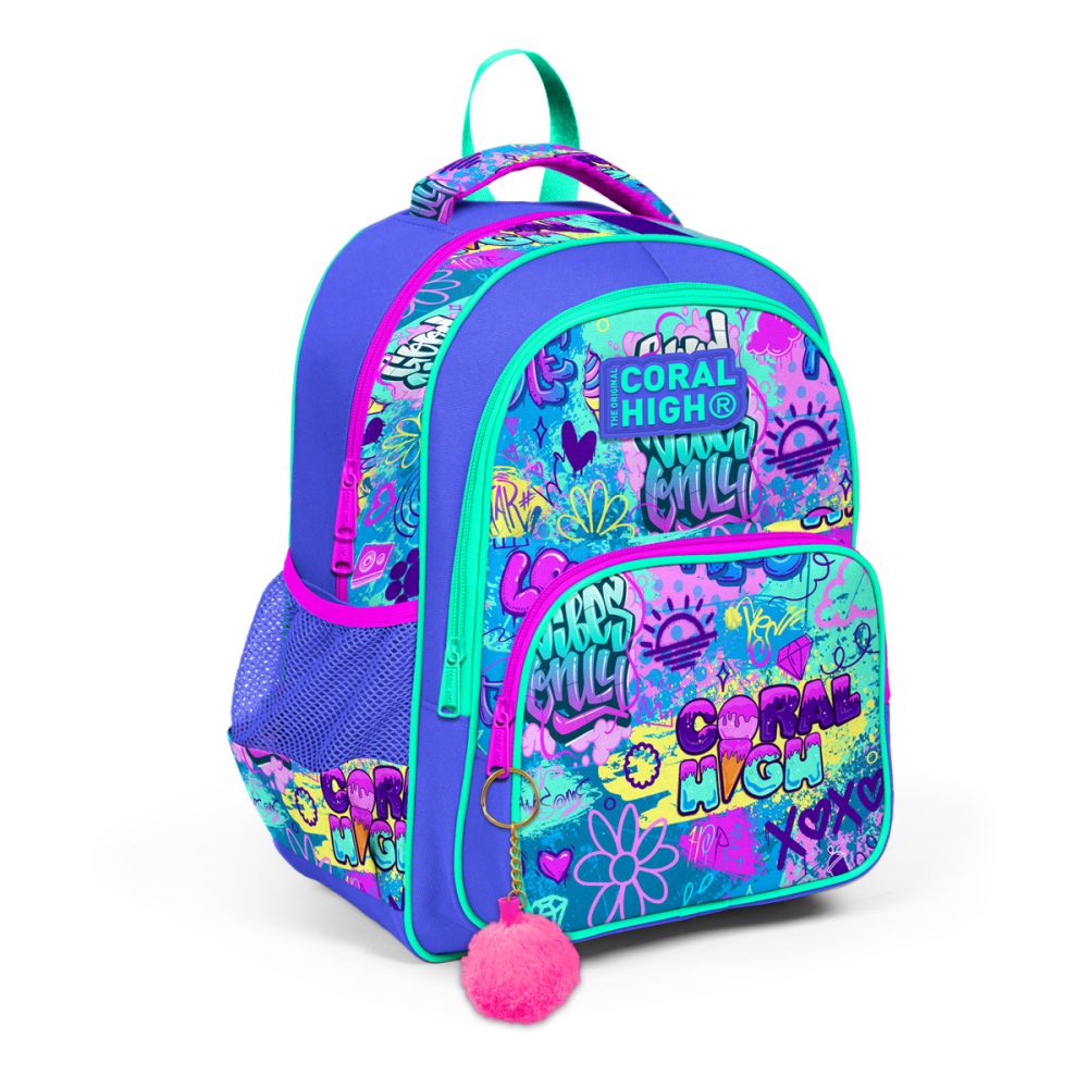 Раница с 3 отделения, Coral High, модел сини графити
