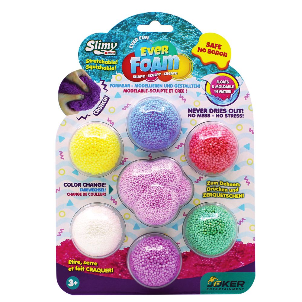 Комплект слайм Ever Foam, Slimy, 7 цвята
