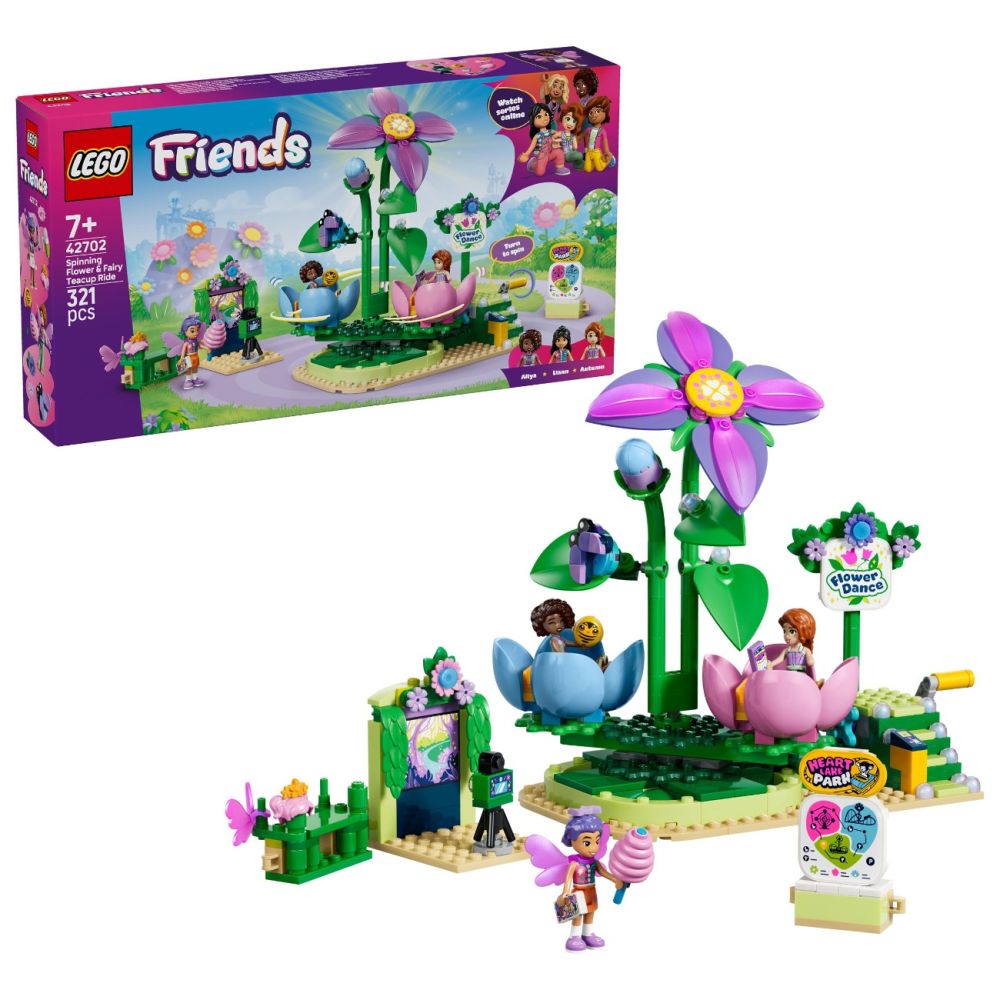 LEGO® Friends - Въртележка с цветя и чаени чаши (42702)