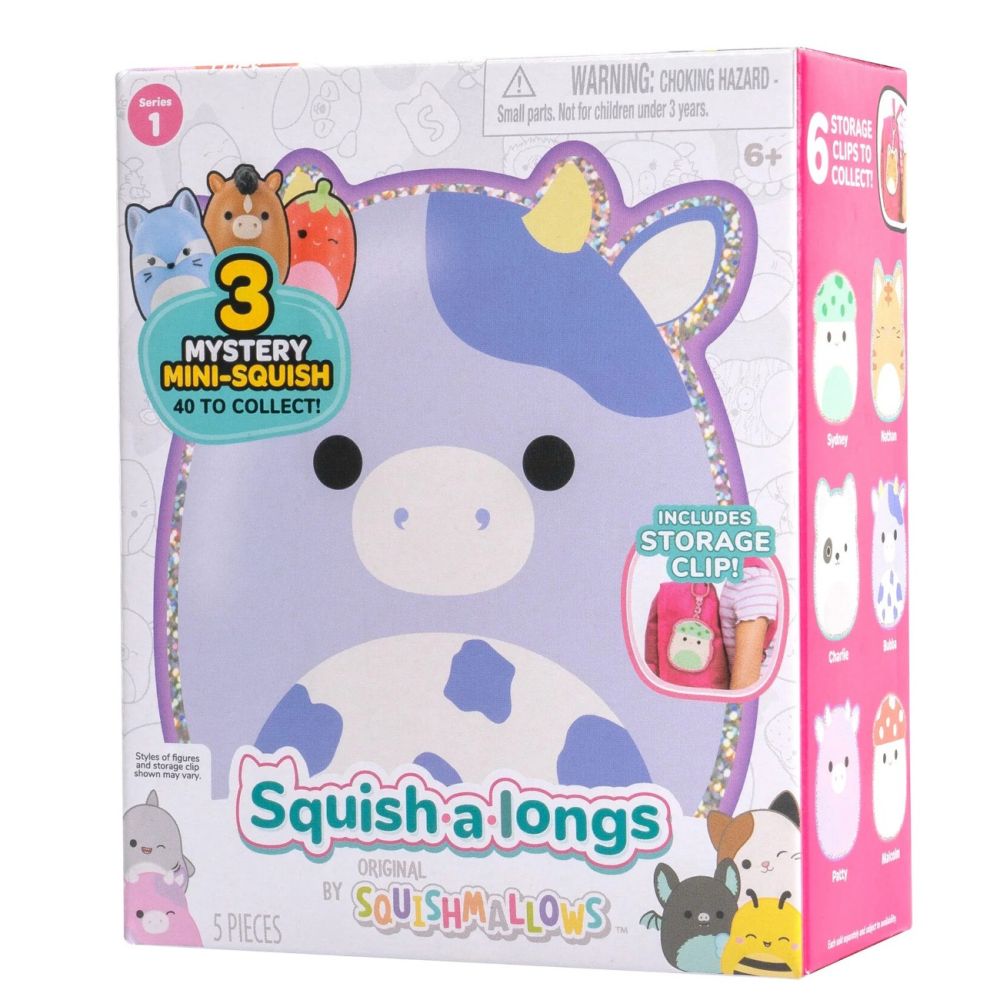 Комплект ключодържател с фигурки изненада, Squishmallows, Squish a longs S1