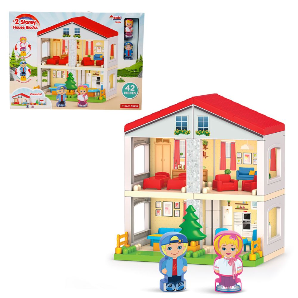 Строителен комплект, Dede, 2 Storey House Blocks, 42 части