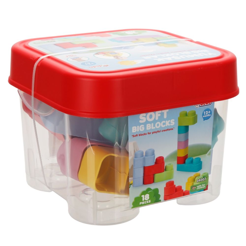 Строителен комплект, Dede, Soft Big Blocks, 18 части