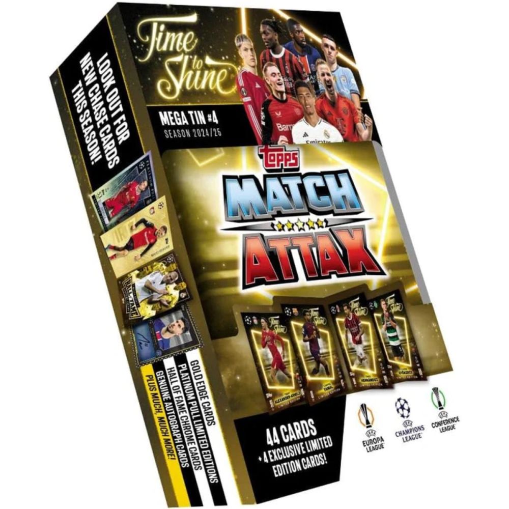Метална кутия с 48 карти, Topps, UEFA Match Attax 2024-2025