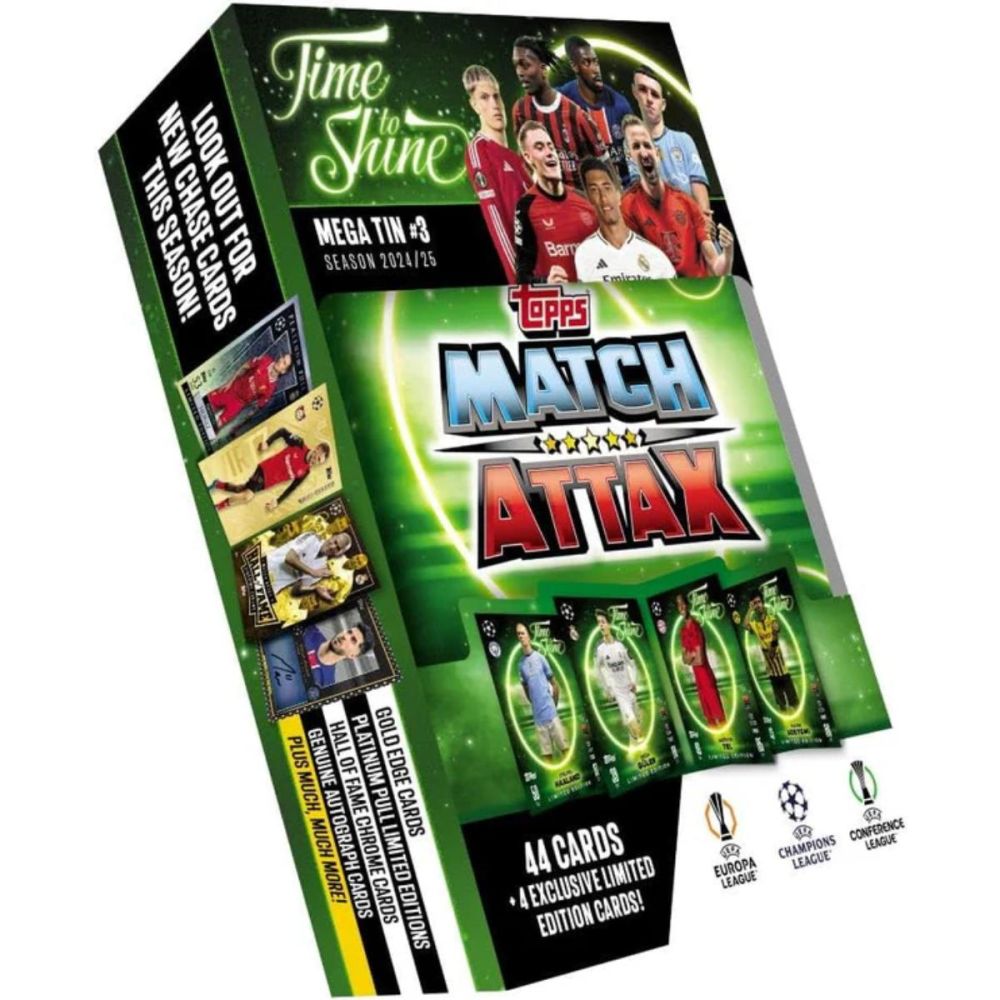 Метална кутия с 48 карти, Topps, UEFA Match Attax 2024-2025