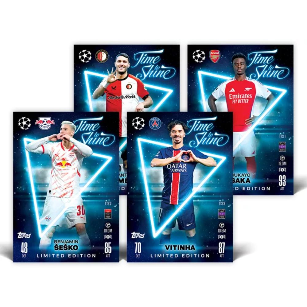 Метална кутия с 48 карти, Topps, UEFA Match Attax 2024-2025