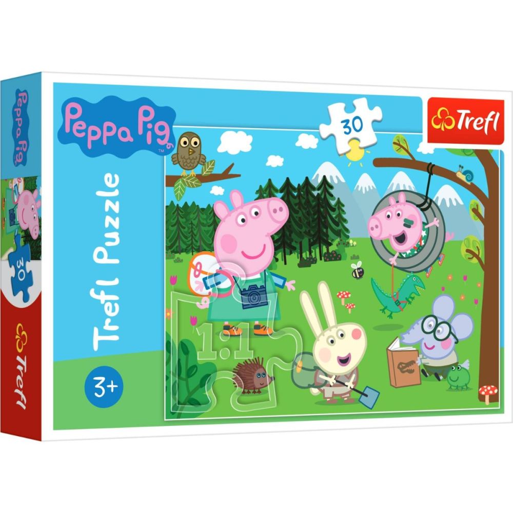 Пъзел Trefl 30 части, Експедиция в гората, Peppa Pig
