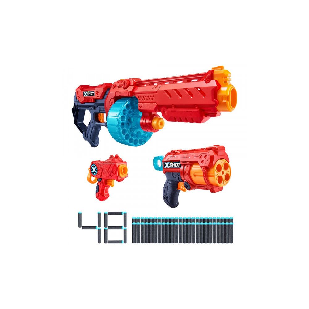 Бластер X-Shot Combo Pack Turbo Fire Fury, 48 снаряда