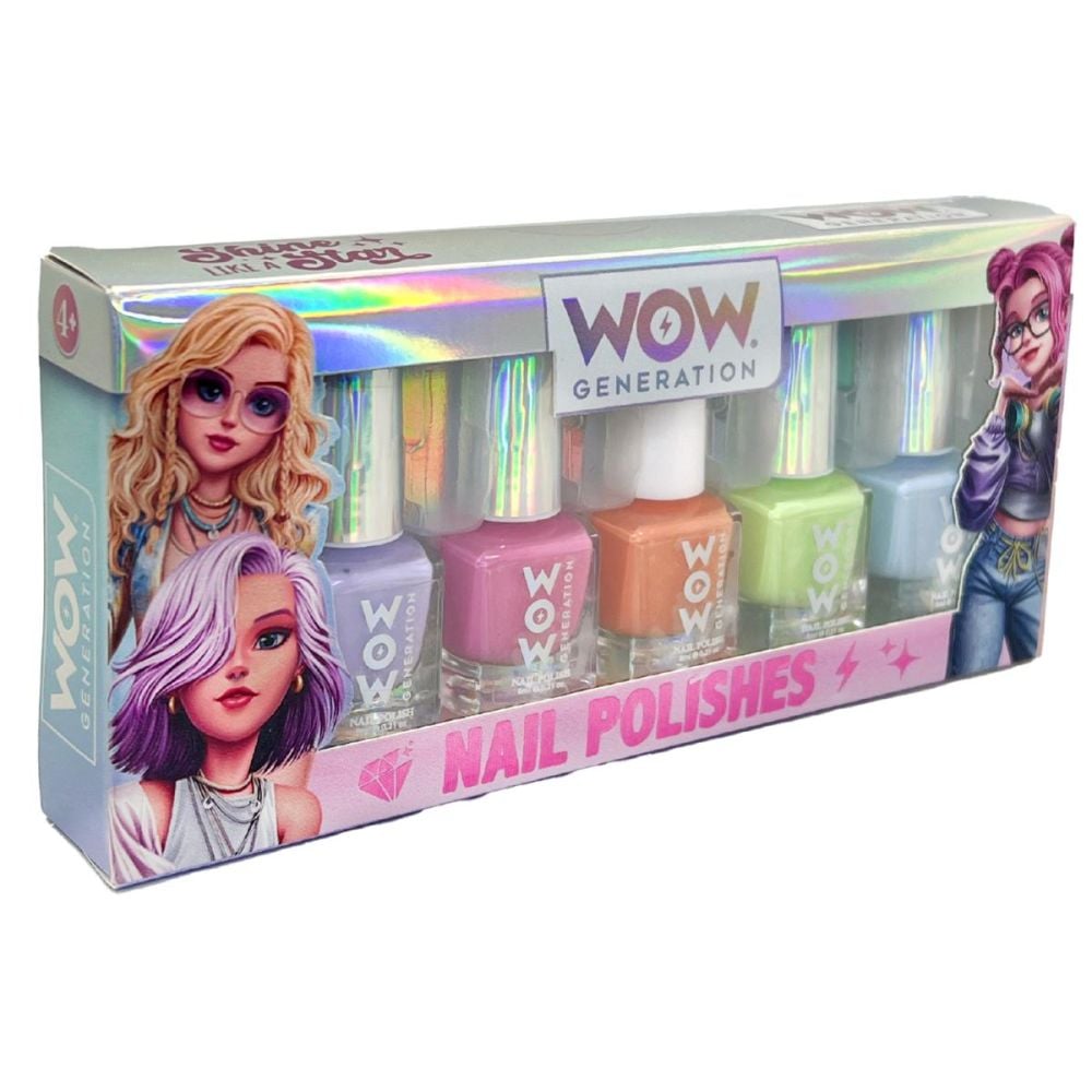 Комплект от 5 лака за нокти с брокат, Wow Generation, Shine like a Star
