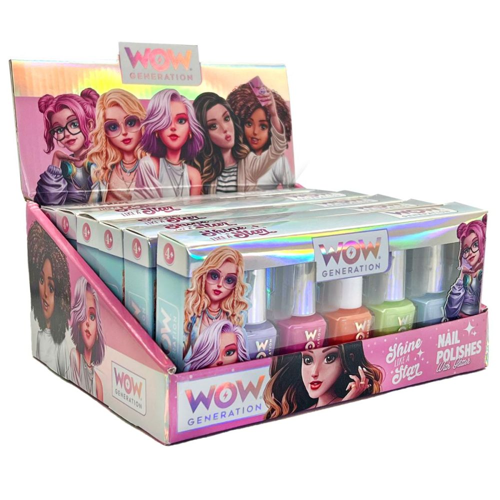 Комплект от 5 лака за нокти с брокат, Wow Generation, Shine like a Star