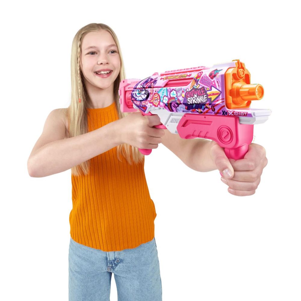 Воден пистолет с бързо зареждане, X-Shot Hyperload, Unicorn Splash